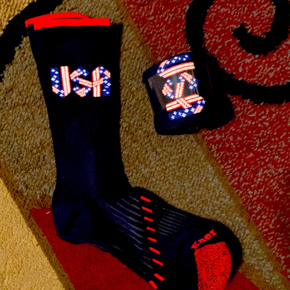 Enerwear Patriotic athletic socks (2) pair